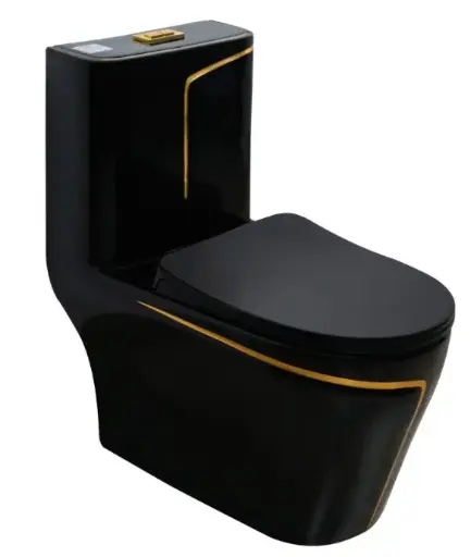 Inodoro 2057 a Silente Black Linea Y Tapa Obo Domum- akabados