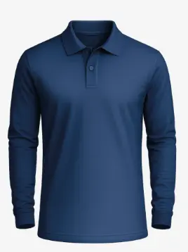 Camiseta Polo Azul manga larga - Lm